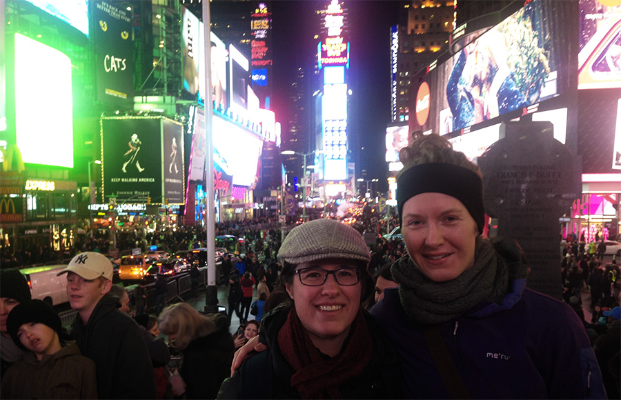 Obligatorisk billede på den famøse Time Square